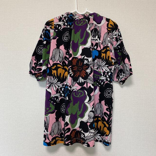 marimekko(マリメッコ)のUNIQLO×marimekko Tシャツリメイク チュニック90~100 キッズ/ベビー/マタニティのキッズ服女の子用(90cm~)(Tシャツ/カットソー)の商品写真