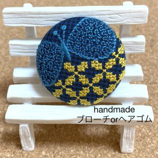 ミナペルホネン(mina perhonen)のハンドメイド　クロスステッチ　くるみボタン　ミナペルホネン　No.37(その他)