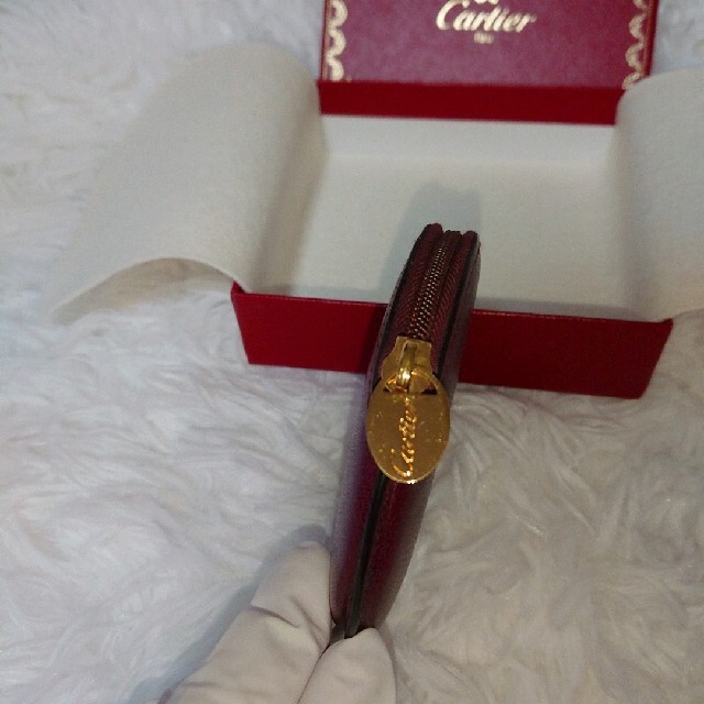 Cartier(カルティエ)のCartier カルティエ コインケース マストライン ボルドー レザー レディースのファッション小物(コインケース)の商品写真