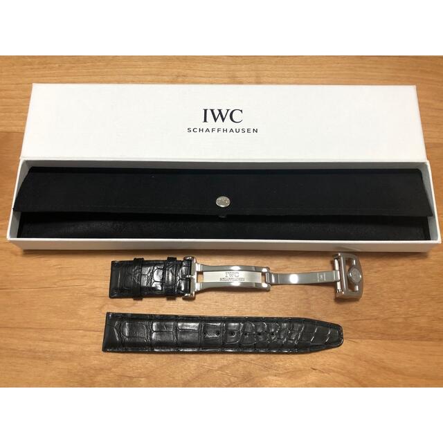 IWC(インターナショナルウォッチカンパニー)のIWC 純正　アリゲーターベルト Dバックル　ショートサイズ　20mm ブレス メンズの時計(腕時計(アナログ))の商品写真