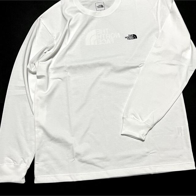 THE NORTH FACE(ザノースフェイス)のノースフェイス ロンT バック スクエアロゴ ボックスロゴ 長袖 Tシャツ 白 メンズのトップス(Tシャツ/カットソー(七分/長袖))の商品写真