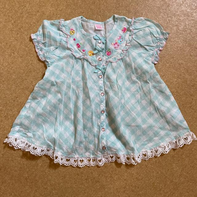 mezzo piano(メゾピアノ)のmezzo piano 半袖ブラウス キッズ/ベビー/マタニティのキッズ服女の子用(90cm~)(Tシャツ/カットソー)の商品写真