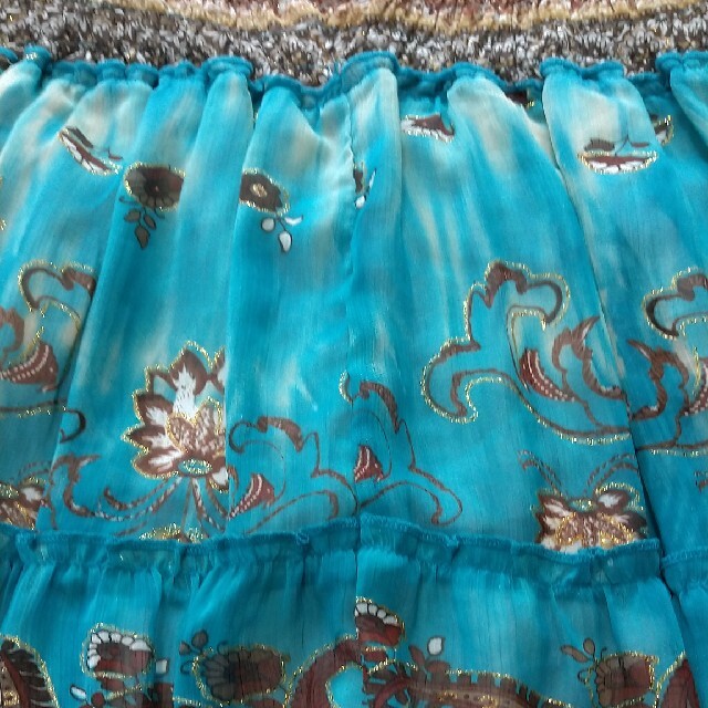 ターコイズブルー２wayワンピ&スカート レディースのワンピース(ひざ丈ワンピース)の商品写真