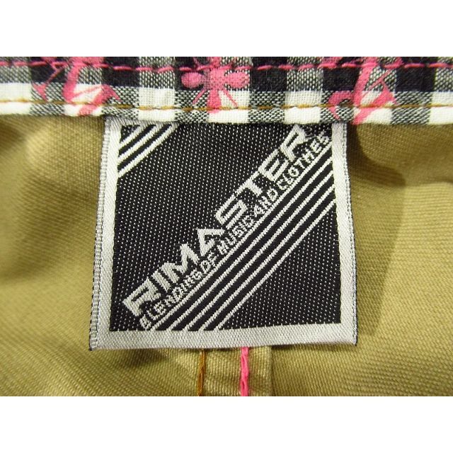 G① RIMASTER リマスター ロゴ刺繍 チェック切替 クロップドパンツ M メンズのパンツ(ワークパンツ/カーゴパンツ)の商品写真