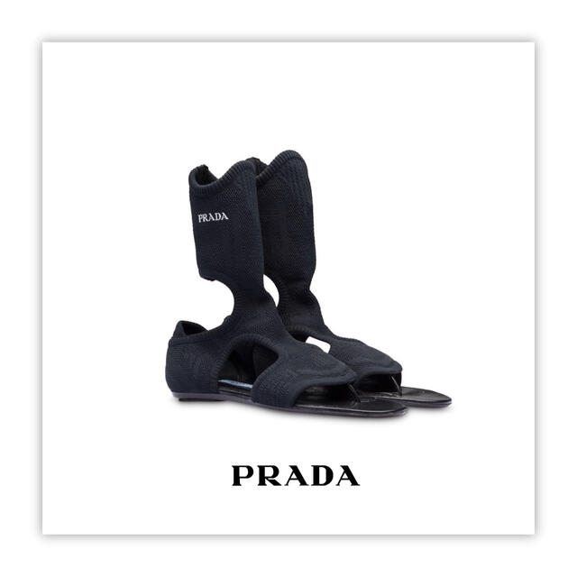 PRADA(プラダ)のPRADA  プラダ  ストレッチ ニット サンダル レディースの靴/シューズ(サンダル)の商品写真