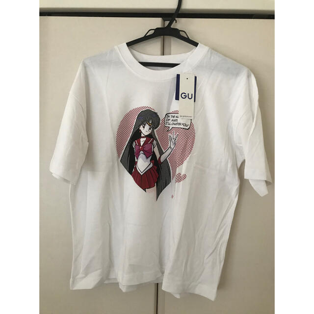 GU(ジーユー)のGU セーラーマーズ　Tシャツ　セーラームーンコラボ レディースのトップス(Tシャツ(半袖/袖なし))の商品写真