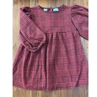 ザラキッズ(ZARA KIDS)のZARAベビー　女の子　チェック　ワンピース　秋冬(ワンピース)