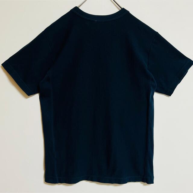 古着 チャンピオン リバースウィーブ  Tシャツ ワンポイントロゴ 紺 サイズL メンズのトップス(Tシャツ/カットソー(半袖/袖なし))の商品写真