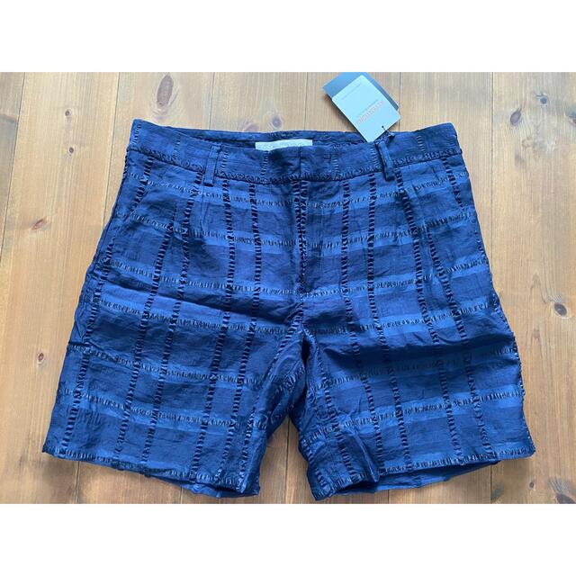 新品、タグ付き】UNITED ARROWS ネイビーチェック柄 ショートパンツ