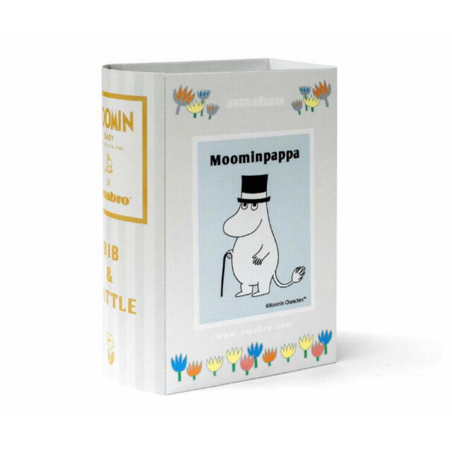 MOOMIN(ムーミン)の《新品未使用・未開封》ビブ&ラトル ムーミン×amabro キッズ/ベビー/マタニティのこども用ファッション小物(ベビースタイ/よだれかけ)の商品写真