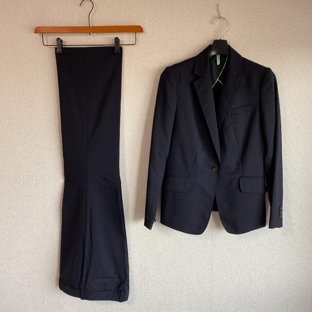 【通販激安】 青山 - アンカーウーマン パンツスーツ 上11下15 W80 濃紺 3点セット DMW スーツ