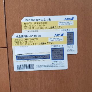 エーエヌエー(ゼンニッポンクウユ)(ANA(全日本空輸))のANA 株主優待券　2枚セット　11月30日まで(その他)