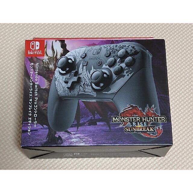 Nintendo Switch(ニンテンドースイッチ)のSwitch モンスターハンターライズ　新品未開封品　プロコン　サンブレイク エンタメ/ホビーのゲームソフト/ゲーム機本体(家庭用ゲーム機本体)の商品写真