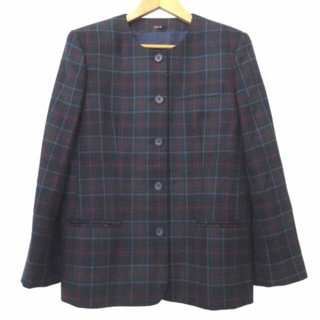 ダックス DAKS 美品 スカート セットアップ チェック柄 9AR ネイビー