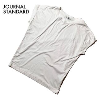 ジャーナルスタンダード(JOURNAL STANDARD)のジャーナルスタンダード 白Tシャツ F ノースリーブ カットソー トップス 美品(Tシャツ(半袖/袖なし))