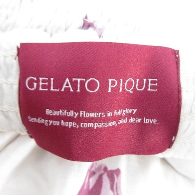 gelato pique(ジェラートピケ)のジェラートピケ ワンピース ロング 半袖 スクエアネック デコルテ 花柄 ピンク レディースのワンピース(ロングワンピース/マキシワンピース)の商品写真