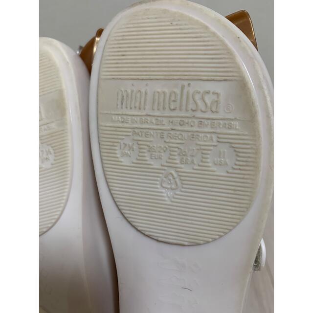 melissa(メリッサ)のミニメリッサ　リボンサンダル　サイズ17.5cm キッズ/ベビー/マタニティのキッズ靴/シューズ(15cm~)(サンダル)の商品写真