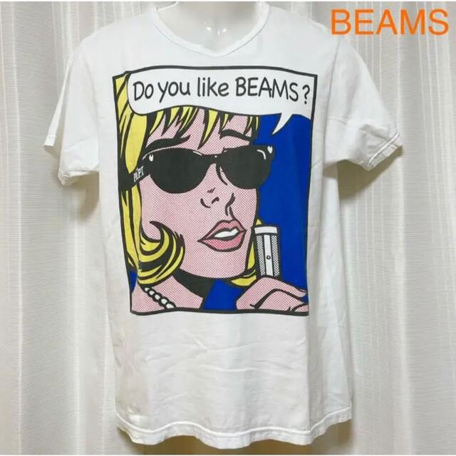 BEAMS(ビームス)のビームス BEAMS ホワイト 白 プリント アメコミ カジュアル ストリート メンズのトップス(Tシャツ/カットソー(半袖/袖なし))の商品写真