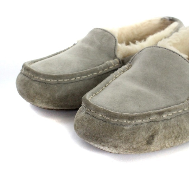 アグ オーストラリア モカシン フラットシューズ ムートン 25cm グレー レディースの靴/シューズ(ローファー/革靴)の商品写真