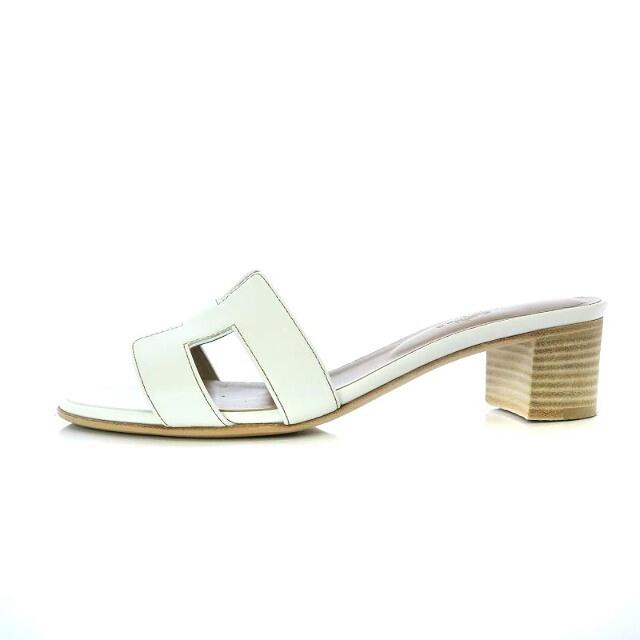 エルメス 21SS 071002Z OASIS オアジス サンダル 36.5 白 エルメス 21SS 071002Z OASIS オアジス サンダル 36.5 白