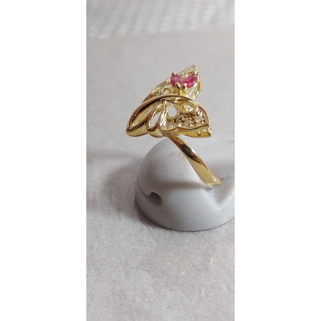 ☆K18☆ルビー☆ダイヤ☆ファッション☆指輪☆リング☆USED品(中古品