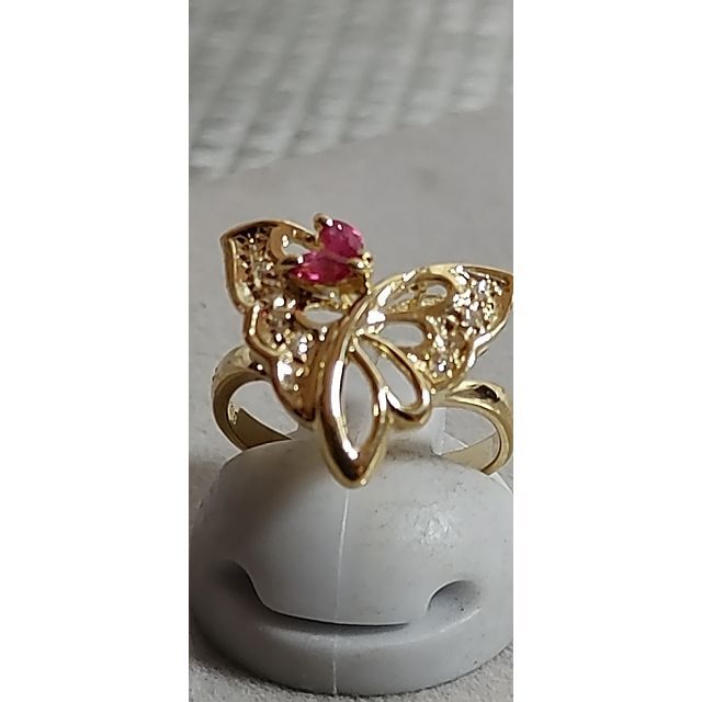 ☆K18☆ルビー☆ダイヤ☆ファッション☆指輪☆リング☆USED品(中古品