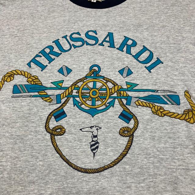 Trussardi(トラサルディ)の90s◆TRUSSARDI◆リンガーマリン アンカー デカロゴプリント Tシャツ メンズのトップス(Tシャツ/カットソー(半袖/袖なし))の商品写真