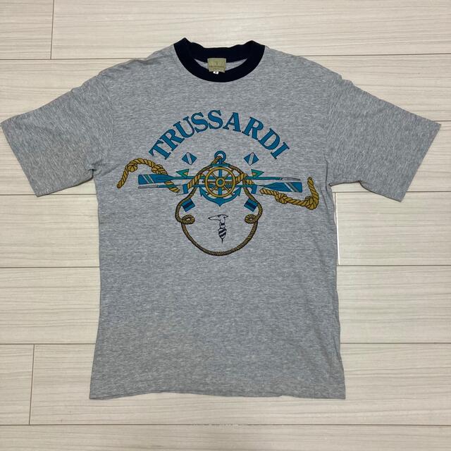 Trussardi(トラサルディ)の90s◆TRUSSARDI◆リンガーマリン アンカー デカロゴプリント Tシャツ メンズのトップス(Tシャツ/カットソー(半袖/袖なし))の商品写真