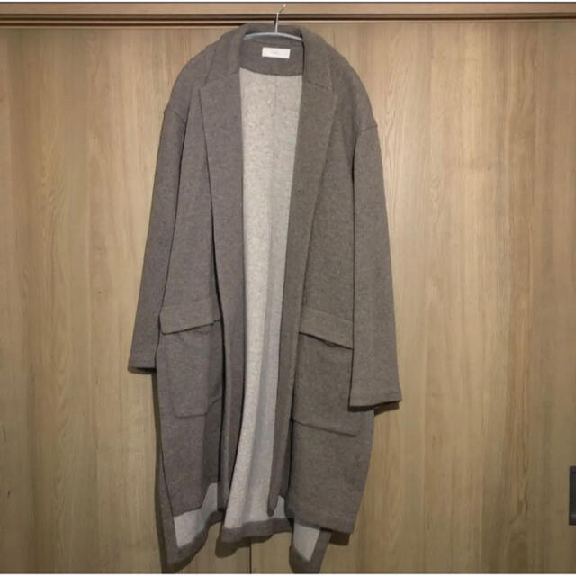 ジャケット/アウターTHEE w-face knit gown coat(BROWN)