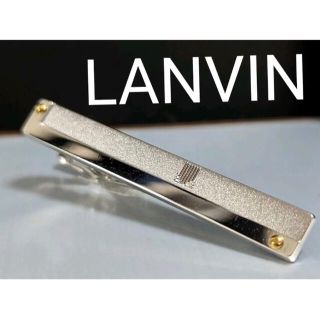 ✨️新品✨️ LANVIN ブラウン系 L柄 ダミエ柄 光沢感 silk100％