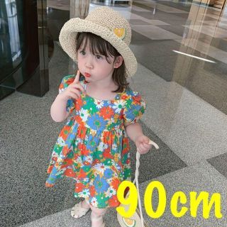 ★花柄ワンピース★　カラフル　キッズ　リゾート　子供服　海外　インポート(ワンピース)