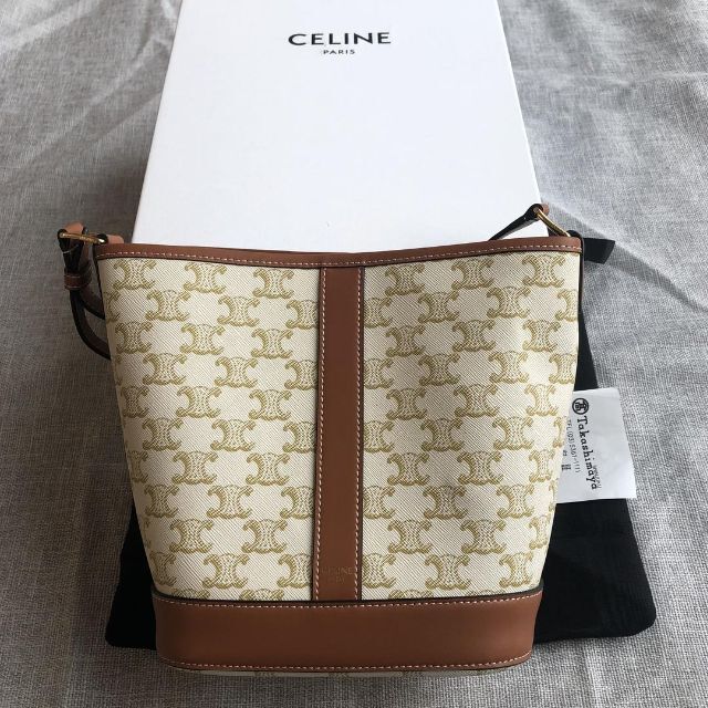 注目の福袋をピックアップ! セリーヌ スモール - celine バケット カーフスキン & トリオンフキャンバス / ショルダーバッグ