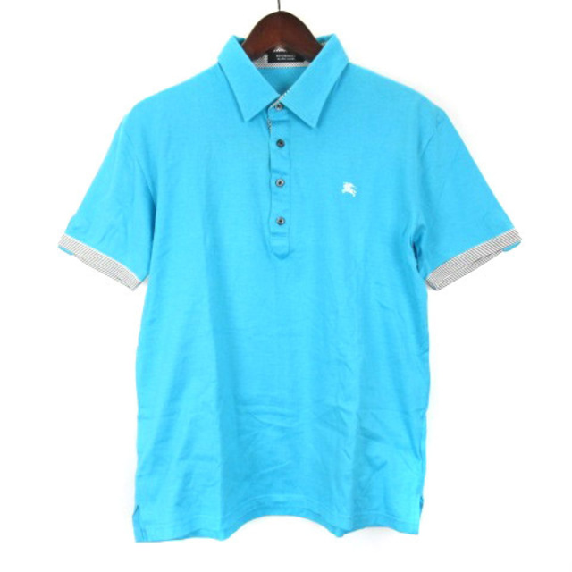 バーバリーブラックレーベル ポロシャツ 半袖 3 ブルー 220621EE