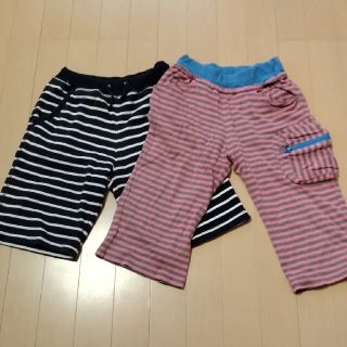 ジャンクストアー(JUNK STORE)のジャンクストア 140cm とgu 150cm ボーダーパンツ　２点セット(パンツ/スパッツ)