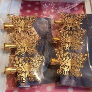 クラシックなバタフライ6こセット☆彡セット売りです☆彡(ヘアピン)