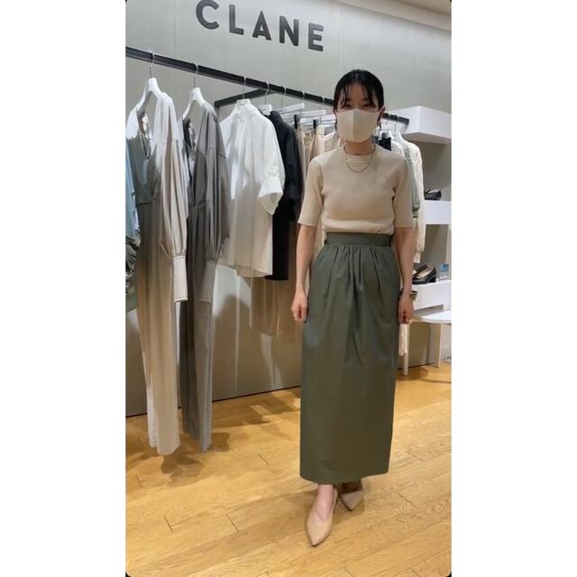 クラネ紙タグ付き 正規品 21年SS CLANE WAIST PUFF SKIRT タイト