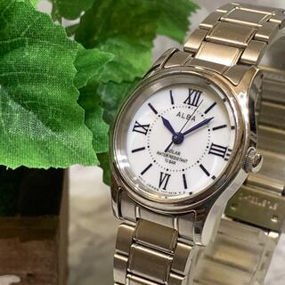 アルバ(ALBA)の595 ALBA アルバ レディース 腕時計 ソーラー式 ホワイト文字盤(腕時計)
