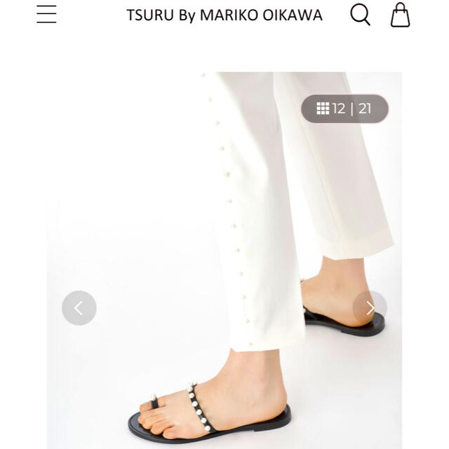 TSURU by Mariko Oikawa(ツルバイマリコオイカワ)の🤍ツルバイマリコオイカワ🤍完売❣️パール付きパンツ36 レディースのパンツ(その他)の商品写真