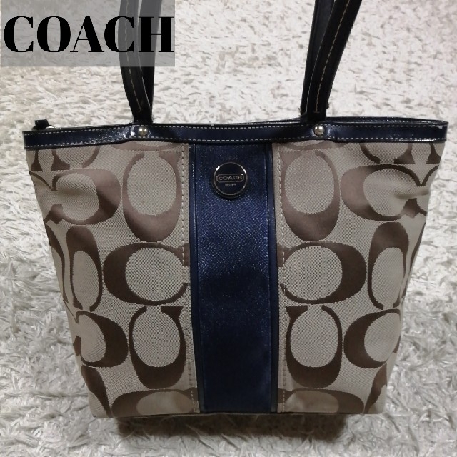 詰替え 【美品】 COACH コーチ F13283 ハンドバッグ レザー キャンバス