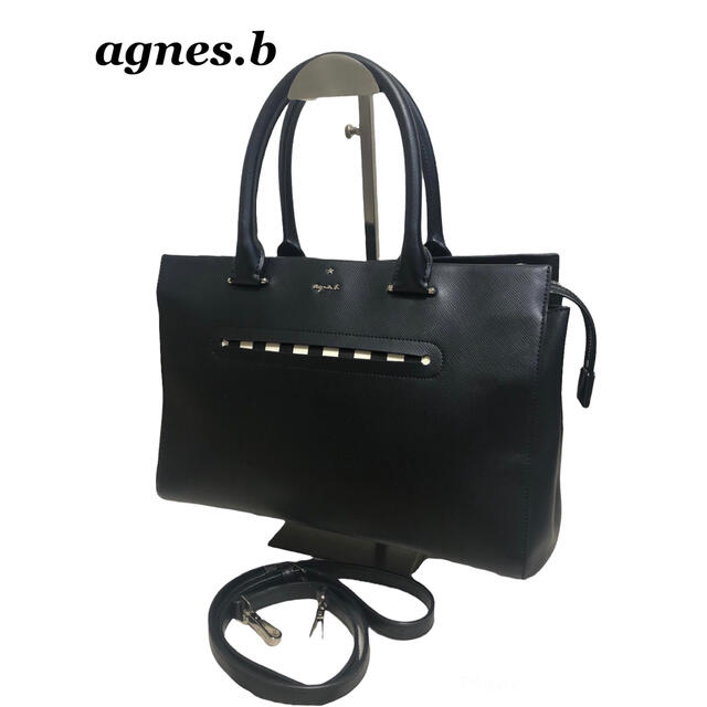 超美品☆ agnes b. アニエスベー 2way ショルダーバッグ 黒 白 - 通販 ...