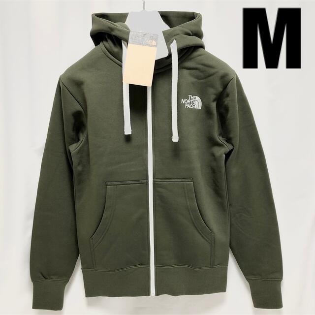 THE NORTH FACE(ザノースフェイス)のノースフェイス リアビュー ジップ フーディ ロゴ スウェット パーカ カーキ メンズのトップス(パーカー)の商品写真