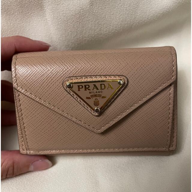 PRADA(プラダ)のプラダ　トライアングルロゴ　ミニ財布 レディースのファッション小物(財布)の商品写真