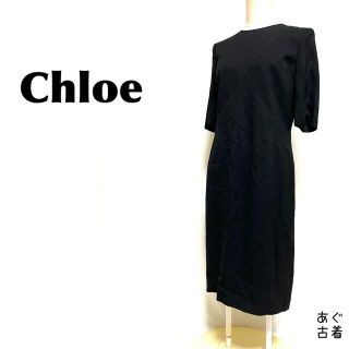 クロエ(Chloe)のChloe★ブラック フォーマルワンピース ロングワンピース 半袖(ロングワンピース/マキシワンピース)