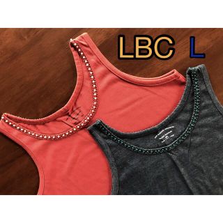 エルビーシー(Lbc)の未使用☆ LBC＊ タンクトップ　オレンジ＆紺 Ｌ　2枚セット(タンクトップ)