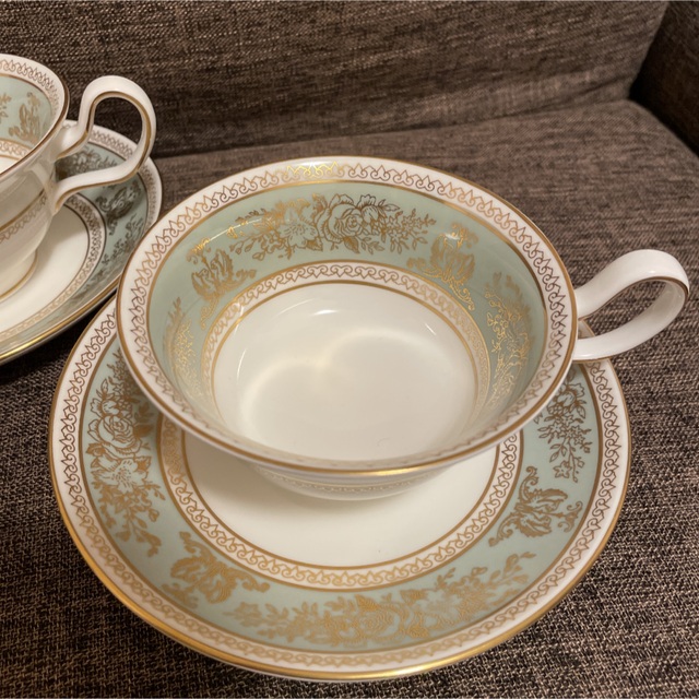 WEDGWOOD(ウェッジウッド)のウェッジウッド　コロンビア　セージグリーン　ピオニー　カップ&ソーサー インテリア/住まい/日用品のキッチン/食器(食器)の商品写真