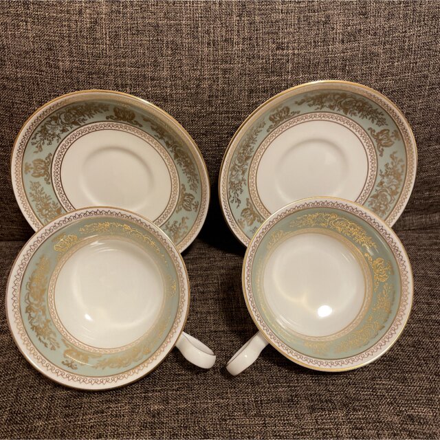 WEDGWOOD(ウェッジウッド)のウェッジウッド　コロンビア　セージグリーン　ピオニー　カップ&ソーサー インテリア/住まい/日用品のキッチン/食器(食器)の商品写真