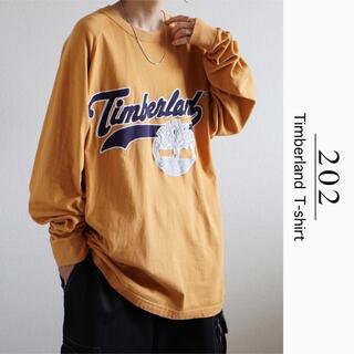 Timberland - 【美品】ティンバーランド 刺繍ビッグロゴ Tシャツ ロンT 90s 古着
