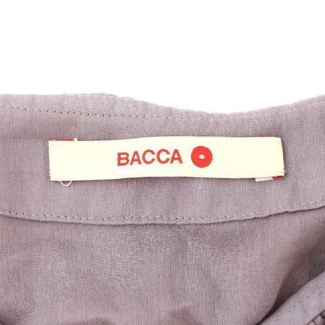 バッカ BACCA 20年製 コットンボイル ラッフルカラーシャツ ブラウス S レディースのトップス(シャツ/ブラウス(長袖/七分))の商品写真