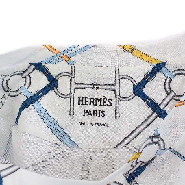 Hermes(エルメス)のエルメス 21SS 半袖 Tシャツ カットソー 完璧なコース プリント 40 白 レディースのトップス(Tシャツ(半袖/袖なし))の商品写真