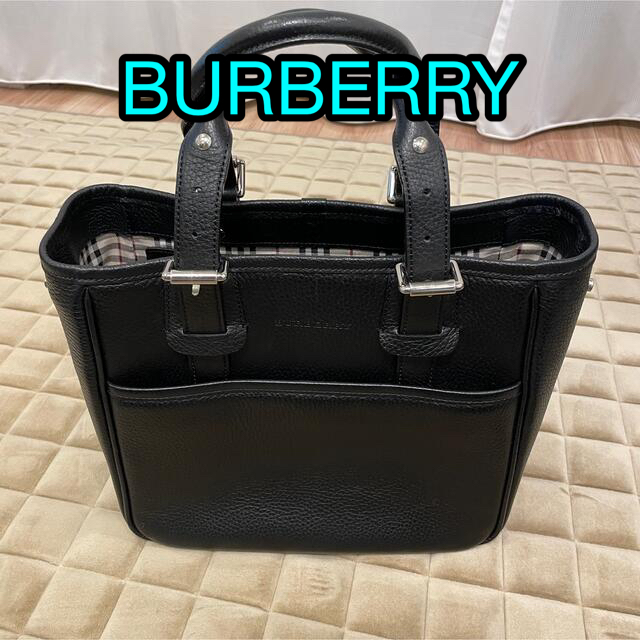 美品】BURBERRY ハンドバッグ/レザー/ノヴァチェック - バッグ 美品】BURBERRY ハンドバッグ/レザー/ノヴァチェック - バッグ
